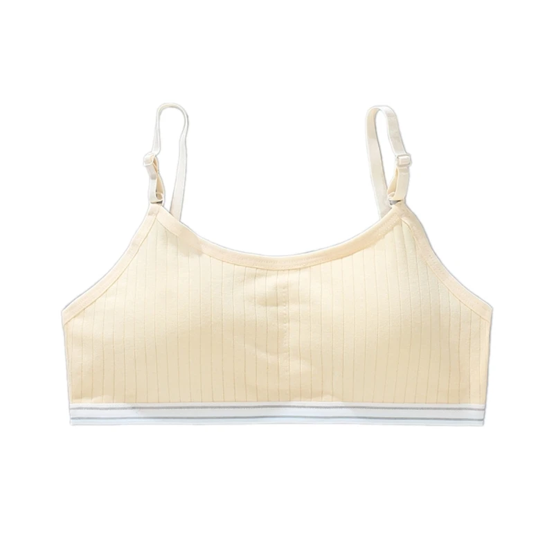 Lightweight Children's Bralette For Girls 6-12T Adjustable Straps Tube Tops Ensure Secure Comfortable for Casual Wear 425F