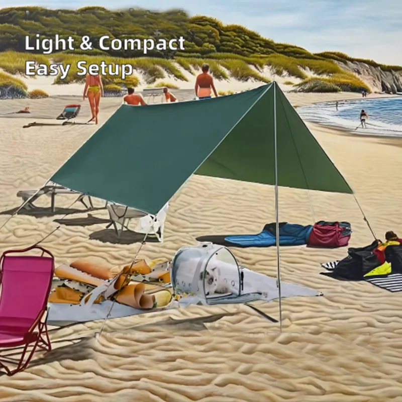 

Водонепроницаемый легкий тент-навес для кемпинга, гамак из водонепроницаемой ткани, подходит для кемпинга на природе, путешествий и пикников.