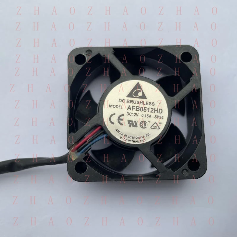 L+ for Square Cooling Fan AFB0512HD 50*50*20MM DC 12V 0.15A 3Lines Cooler for Delta