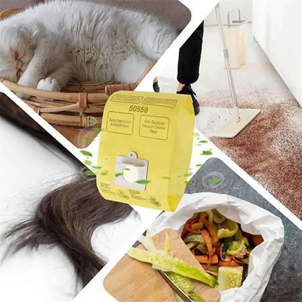 Parti per aspirapolvere Confezione da 10 sacchetti di ricambio per aspirapolvere tipo C/Q per contenitore 5055, 50557 e 50558