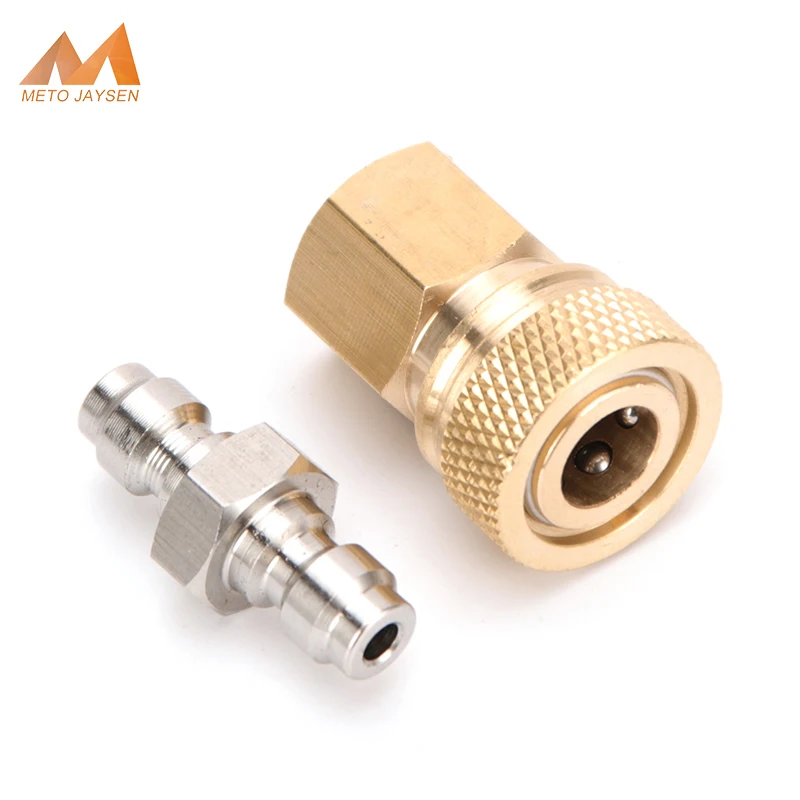 M10x1 Thickened Copper Quick Disconnect 8mm Double End Male-Male Plug Coupler Sockets Quick coupling combination 2pcs/set