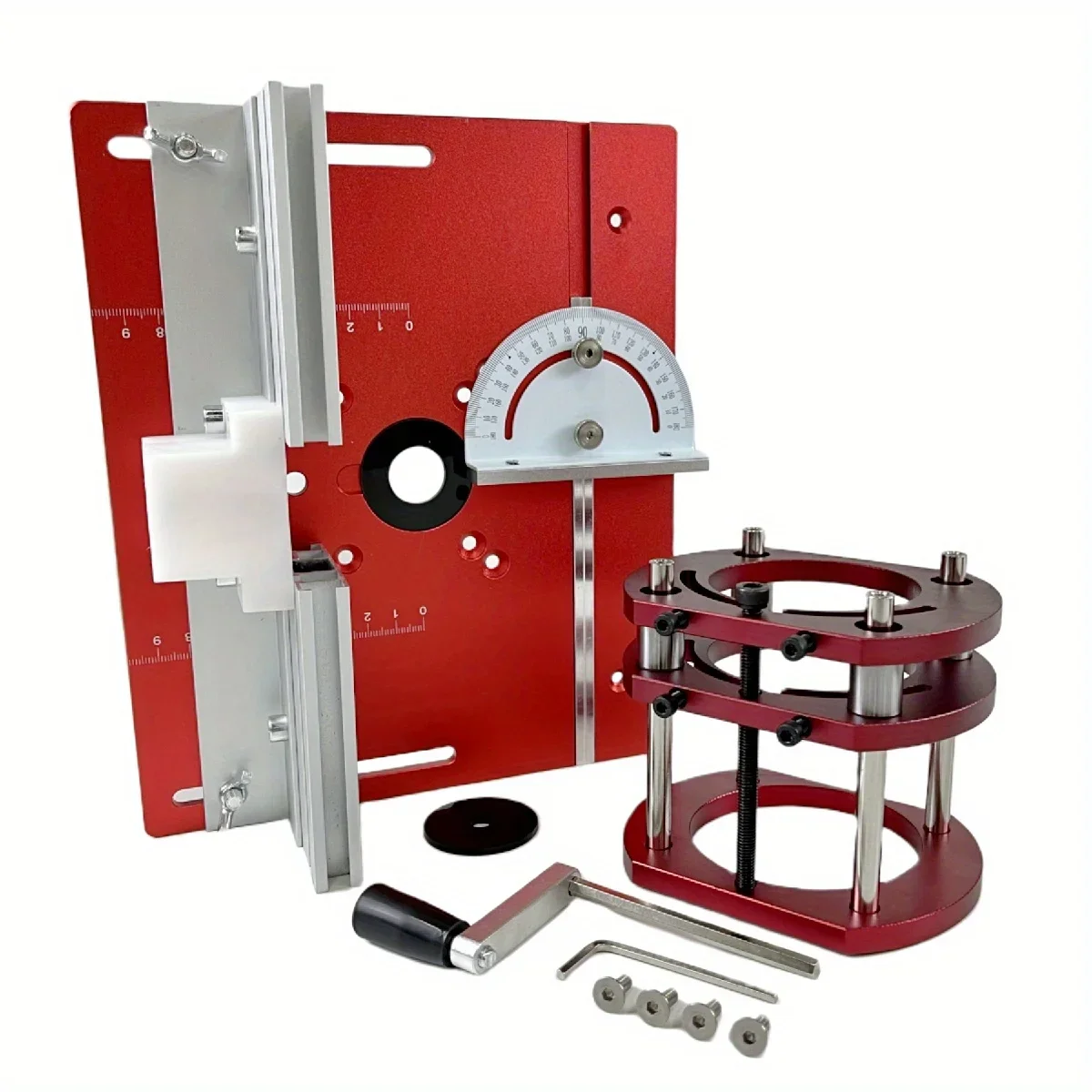 Aluminum Router Table Inset Plate Kit Router Lift System Woodworking Flip Plate for Workbench Trimmer Carpenter Auxiliary Tools