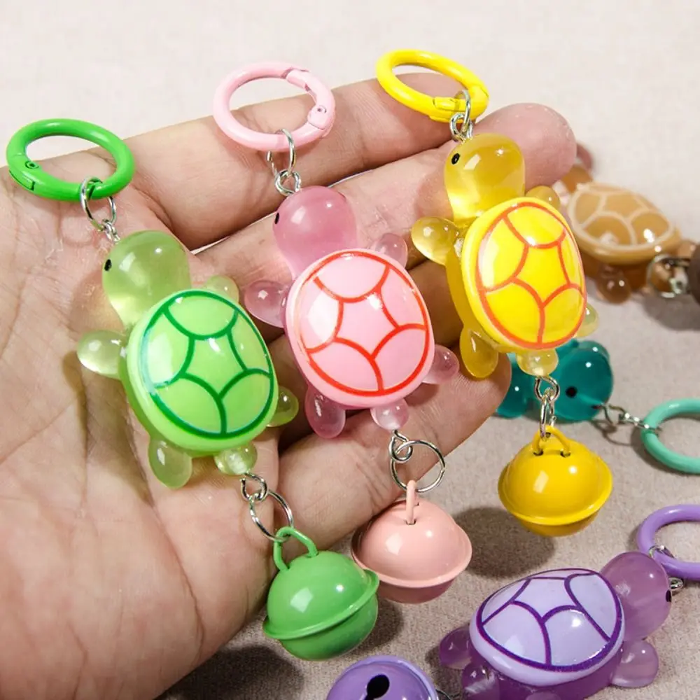 2pcs Glow-in-the-dark Color Turtle Keychain Turtle Keyring Girl Heart Luminous Tortoise Key Chains Vintage Creative