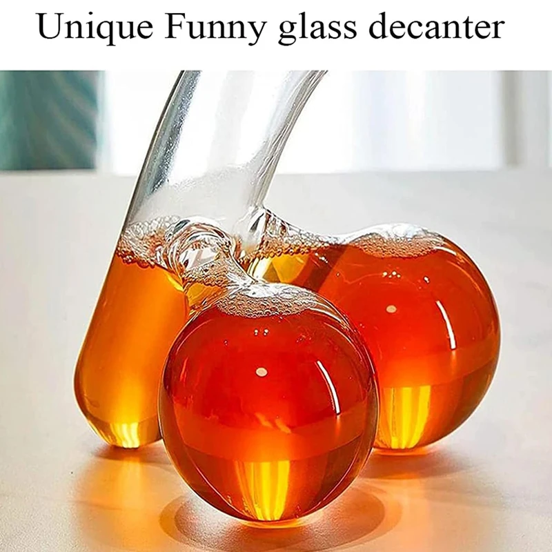 Decantador de vidrio de borosilicato alto para hombres, decantador de whisky, regalo de cumpleaños, único, divertido, fiesta de Alcohol, 1PC