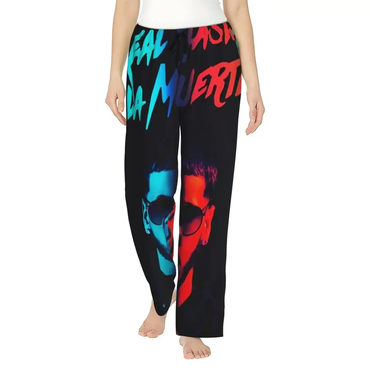 Custom Fashion Hot Rapper Anuel AA Women Pajama Pants Lounge Sleep Sleepwear Bottoms with Pockets