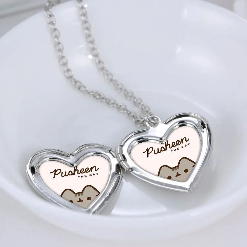 Pusheens Necklace Kids Charms Cute Pendant Children Cartoon Anime Necklaces Children Fashion Jewelry Accessories Xmas Gifts 2025