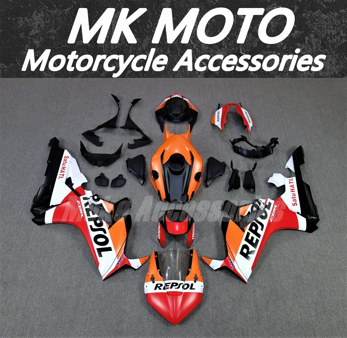 

Moke moto Motorcycle Bodywork Set For Cbr1000rr 2017 2018 2019 Fairings Kit Fit Abs Injection MatteOrange Black Red White