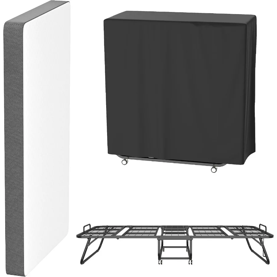 Folding Bed with Mattress, 75