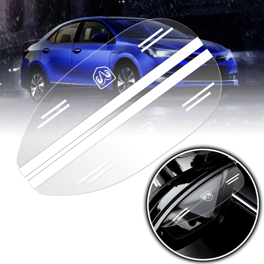 2 pçs emblema espelho retrovisor do carro escudo de chuva adesivo para dodge durango calibre challenger dakota sxt srt magnum caravana intensa