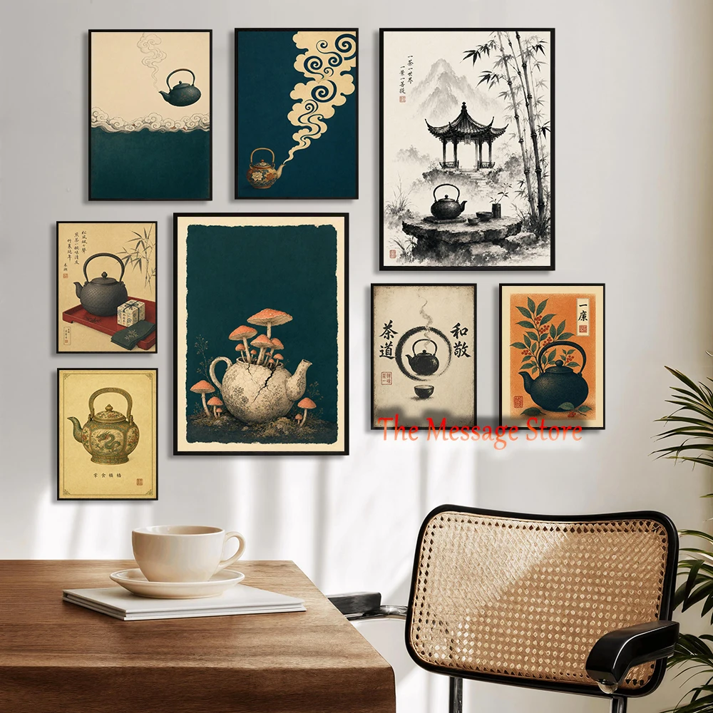 Japanese Zen Lifestyle - Arte Minimalista Zen Japonés para Tetera,