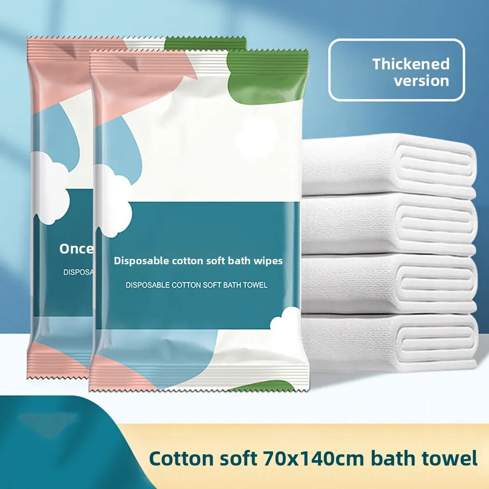 10pcs Disposable Bath Towels,70x140cm Face Towels White Soft Bath Bath Wipe,Portable Breathable Thick Bath Cloths For Travel