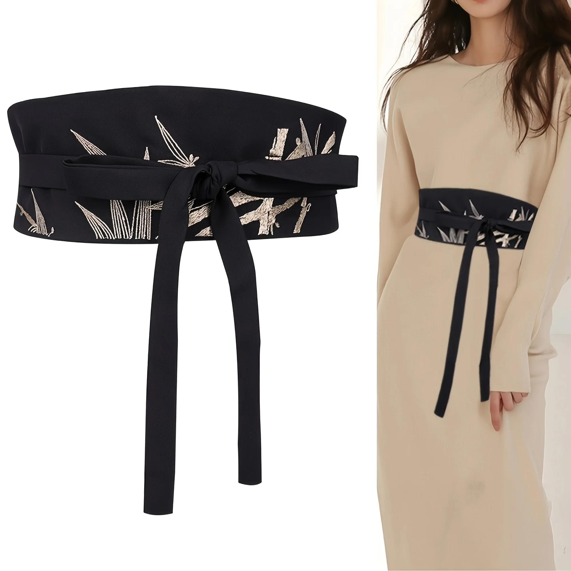 Women Obi Belt Vintage Dress Corset Decoration Wide Waistband Belts Hanfu Decoration Belt For Dress Skirt Waist Outside Straps