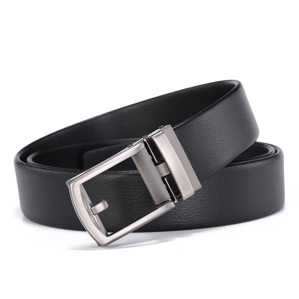

Мужской ремень с автоматической пряжкой, из чистой воловьей кожи, модный, модный, с верхним слоем, шип, сто