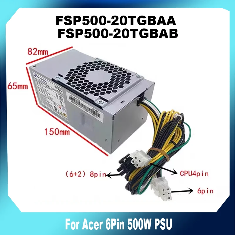 

Блок питания FSP500-20TGBAA FSP500-20TGBAB 500W для Acer, 6-контактный, протестированный, высокое качество, быстрая доставка
