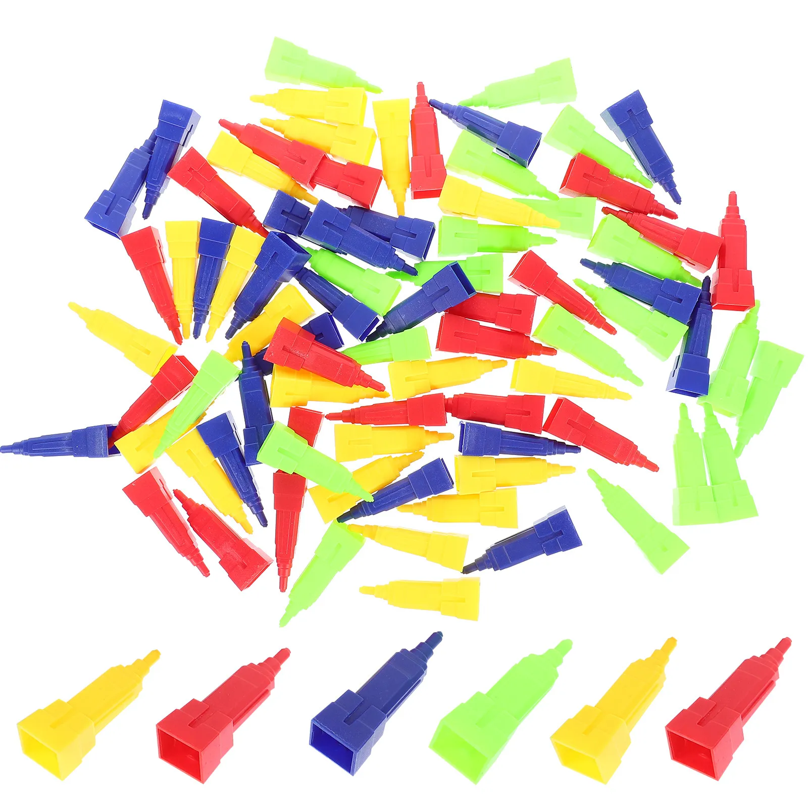 

80 шт. пластиковых шахматных фигурок для настольных игр, богатый набор аксессуаров, изысканный дизайн, гладкие линии