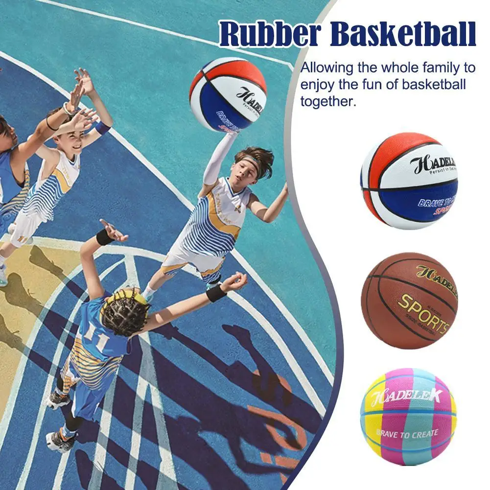 Small Basketball for Kids Adults Premium Rubber Basketball Indoor Outdoor Pool Basketball Sports Toy for Boys Girls Size 5/7