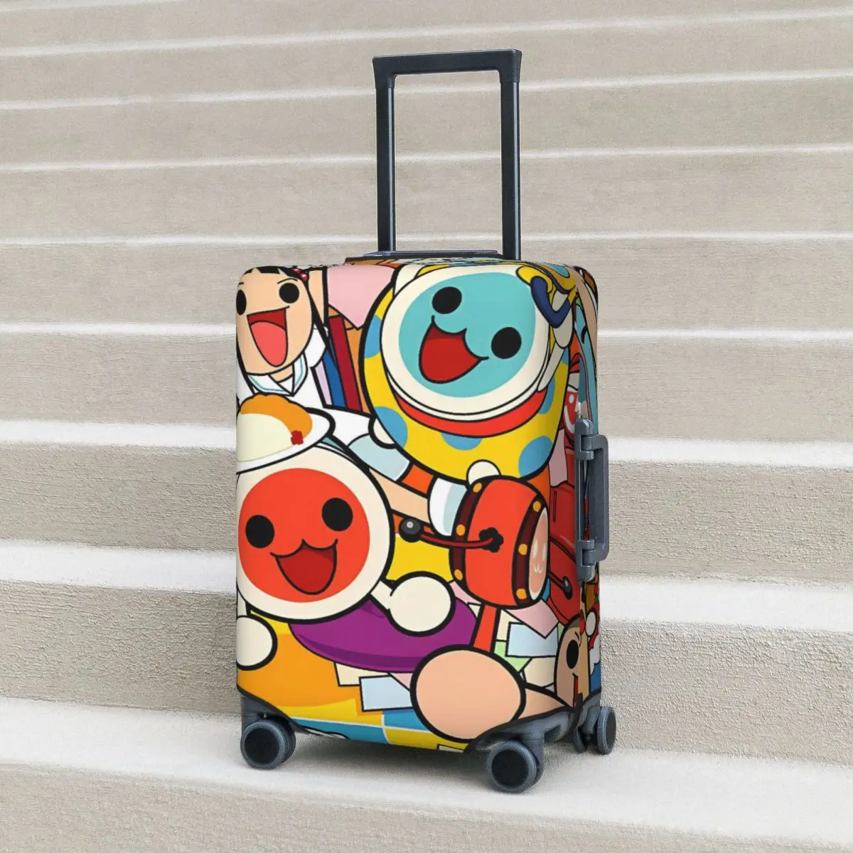 Taiko No Tatsujin Suitcase Cover Fun Cruise Trip Protector Luggage Supplies Flight