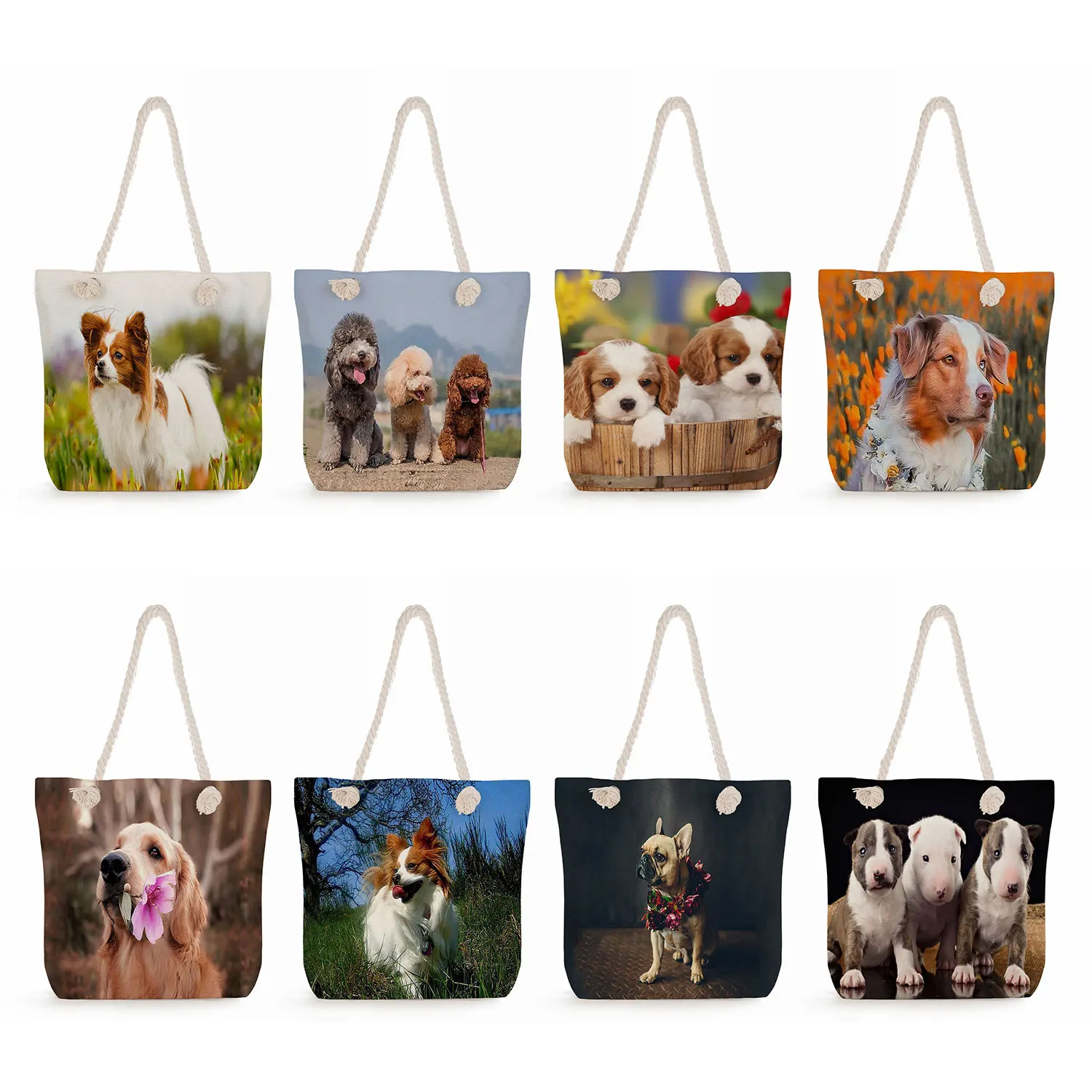 

Женская сумка через плечо с принтом милой собачки чихуахуа, портативная складная дорожная сумка-тоут, модная женская сумка