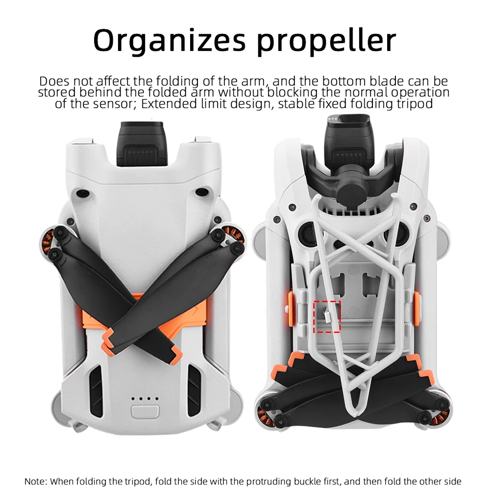 BRDRC Landingsgestel voor DJI Mini 3/3 Pro Opvouwbaar Verhoog voeten Steunpoten Landingsbeschermer Drone Lichtgewicht accessoires