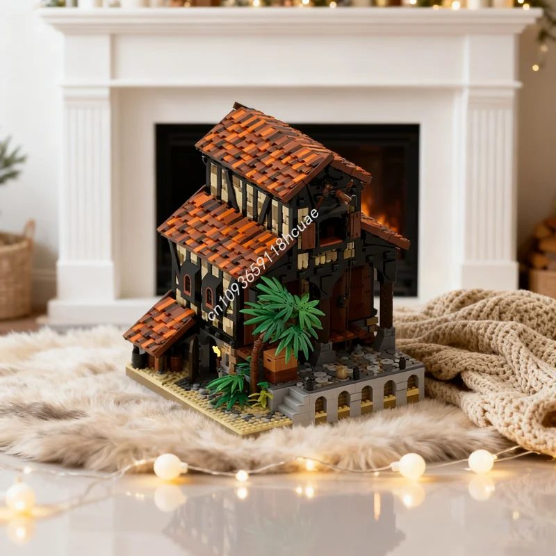 

3633 шт. MOC Port Sauvage Склад Пиратевая модель Строительные блоки DIY Креативная идея Игрушки Образование Рождественский подарок на день рождения