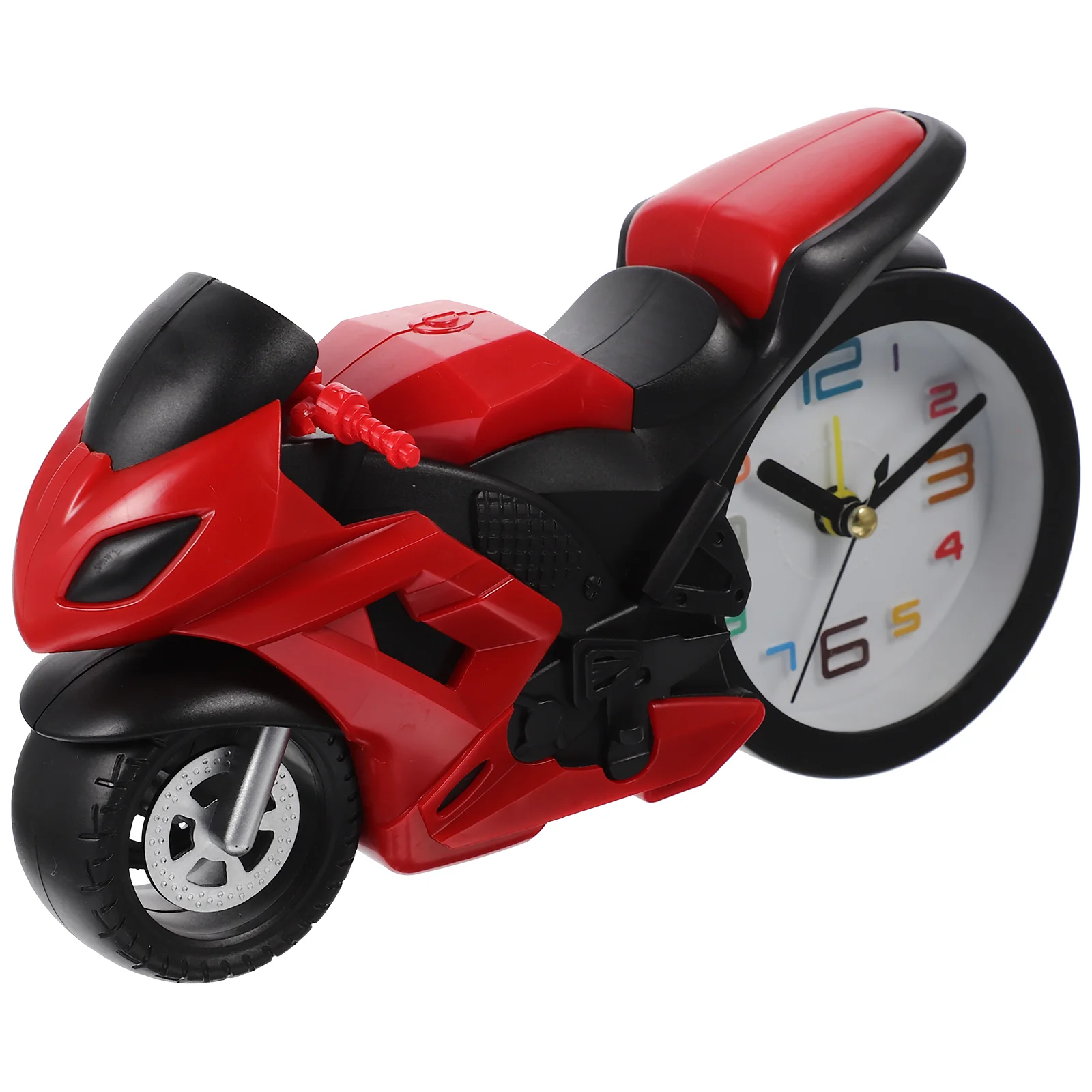 

Children's Alarm Clock Ornaments Motorcycle Motorbike Vintage Table Bookcase Shelf Plastic Festival Gift Student Shape