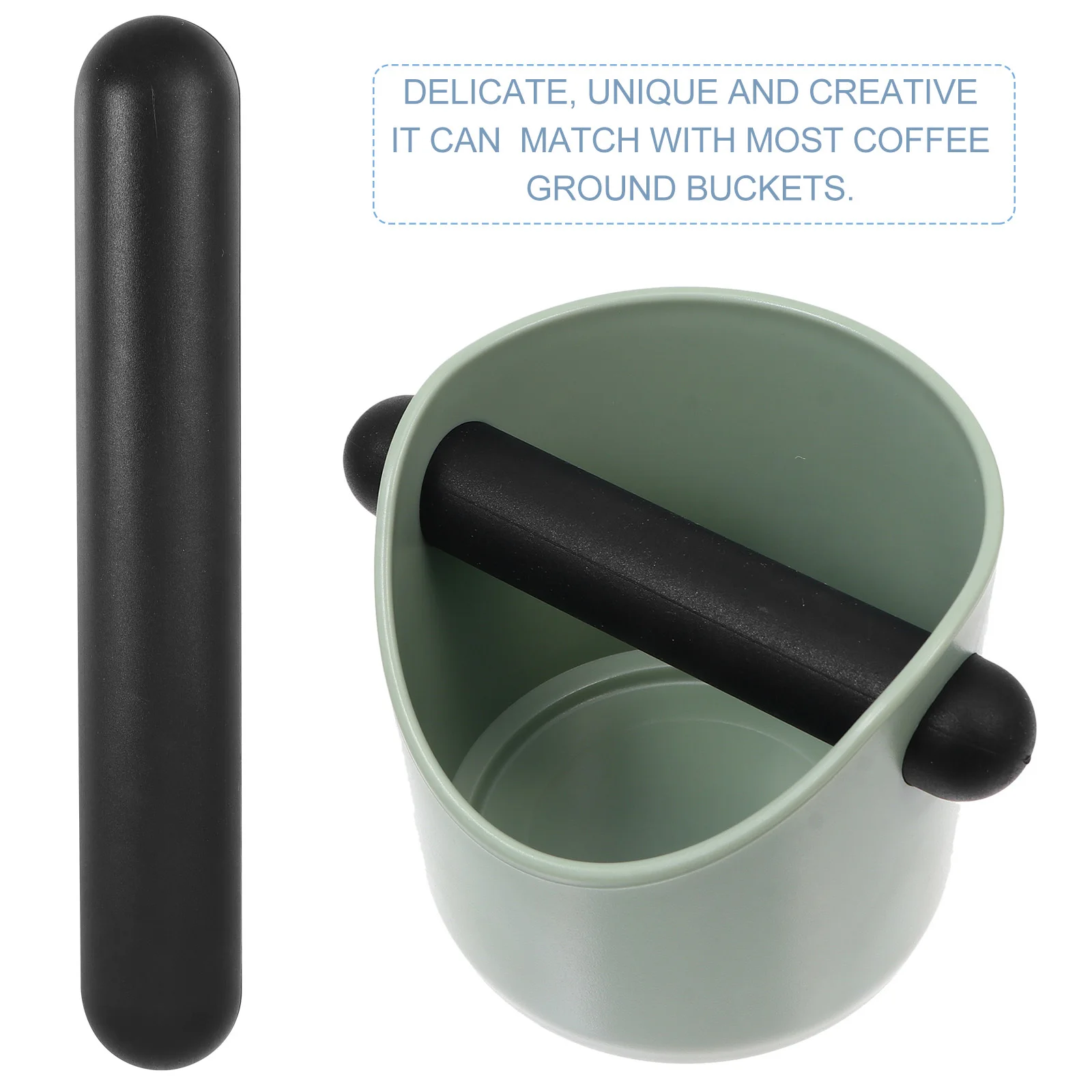 

1pc Coffee Ground Bucket Beating Stick Black Silicone Cylinder Shaped Practical Bucket Accessory For Cleaning Coffee