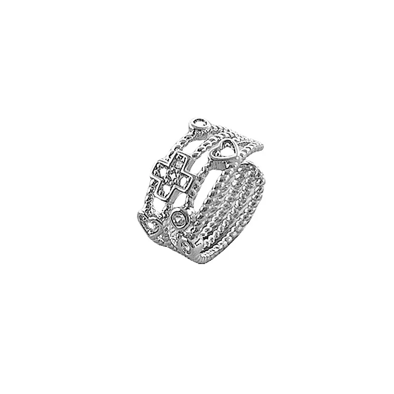 1Pcs Y2K Ear Cuff Ear Clip Without Hole Cross Heart Earring for Women Cartilage Clip Earrings Jewelry eh440
