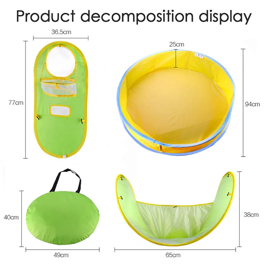 Foldable Baby Kids Swimming Pool Outdoor Beach Anti Sun Swimming Pools for Kids Baby Water Play Bathtub with Ball Basket