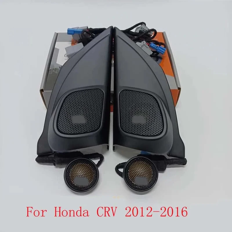 

Car Door Panel Audio Horn Cover Tweeter Triple-Cornered Speaker Loudspeaker Cover Trim for Honda CRV 2012-2016