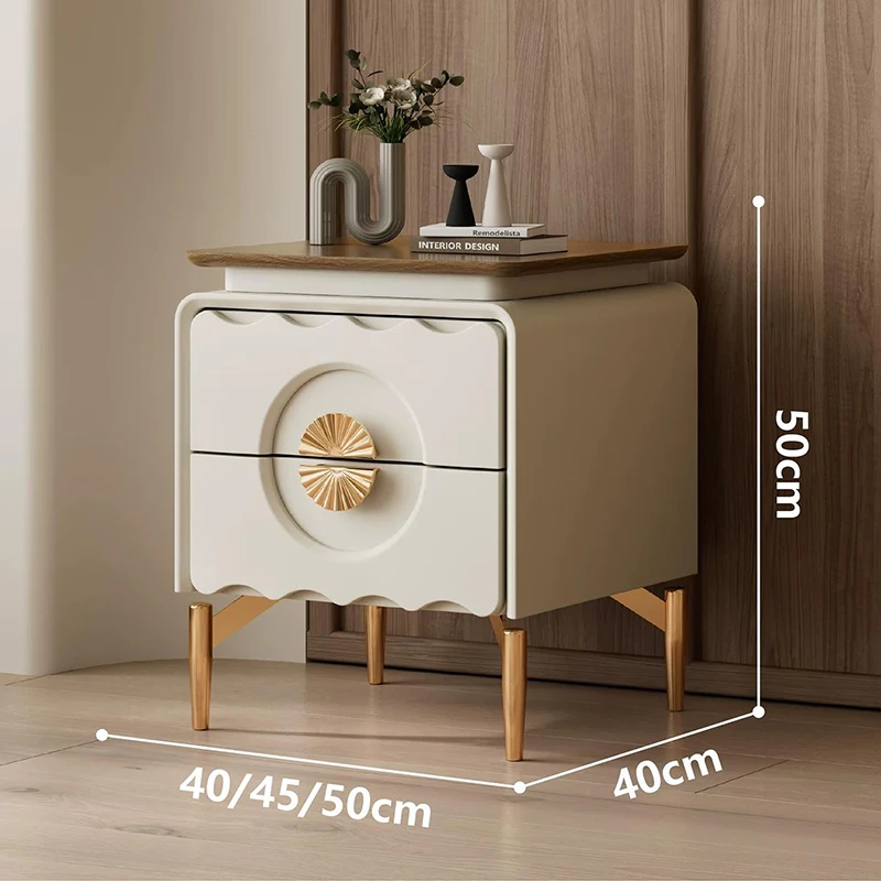 Aesthetic Premium Bedside Table Modern Creative Drawer Nightstands Storage Luxury Table De Chevet Chambre Bedroom Furniture