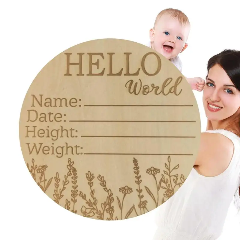 Birth Announcement Plaque Keepsake Baby Name Reveal Sign