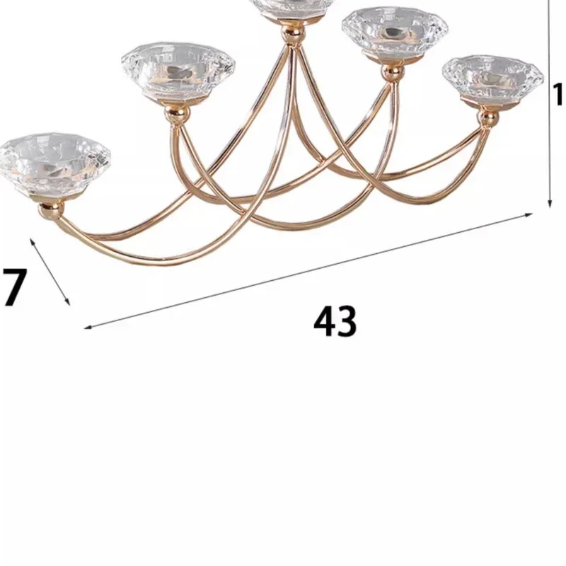 

Luxury 5-Arm Crystal Candlestick Wedding & Party Home Decorative Candlestick with Elegant Candlestick Lantern