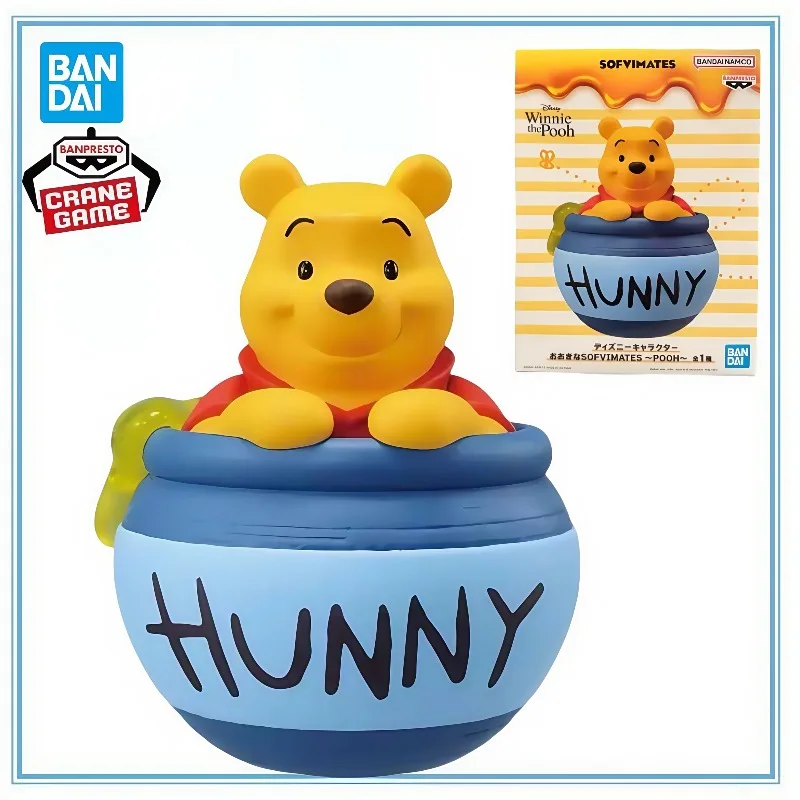 

BANDAI in Stock Genuine Disney Anime Pooh Bear SOFVIMATES Winnie The Pooh Anime Action Figures Model Collectio Toy Gifts Toys