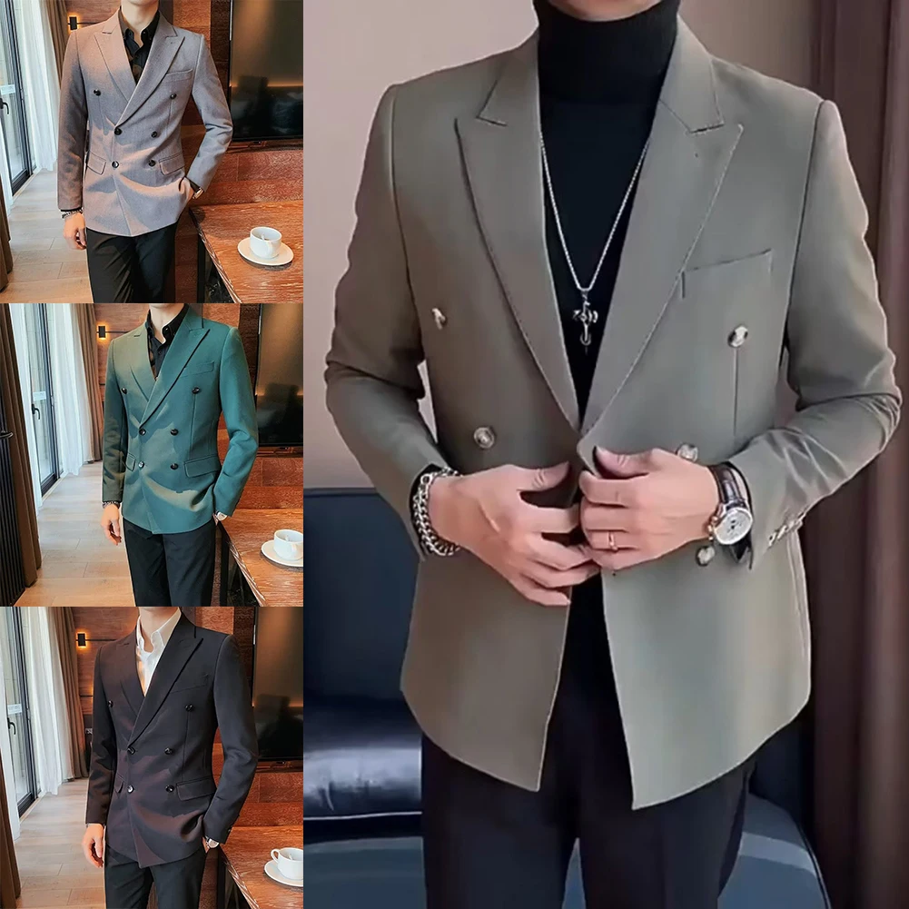 เสื้อเบลเซอร์สำหรับธุรกิจ เสื้อเบลเซอร์กระดุมสองแถว เสื้อเบลเซอร์ใหม่เอี่ยม เสื้อเบลเซอร์แขนยาว เสื้อเบลเซอร์ผ้าโพลีเอสเตอร์ เสื้อเบลเซอร์ความยาวปกติ