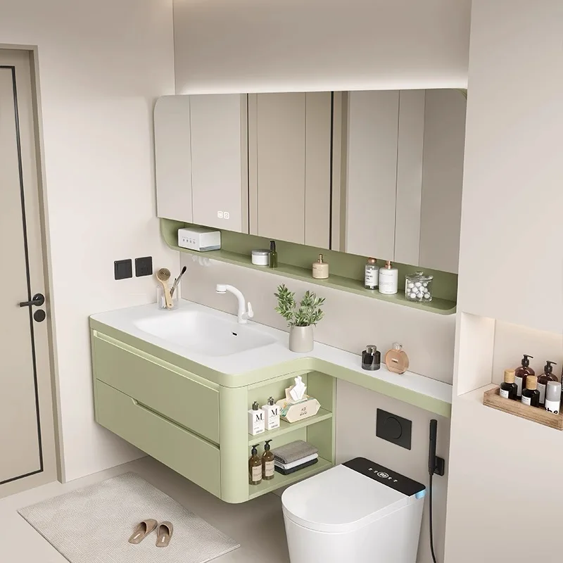 Modern Design Countertop Vanity Bathroom Cabinet With Single Sink for toilet cabinet