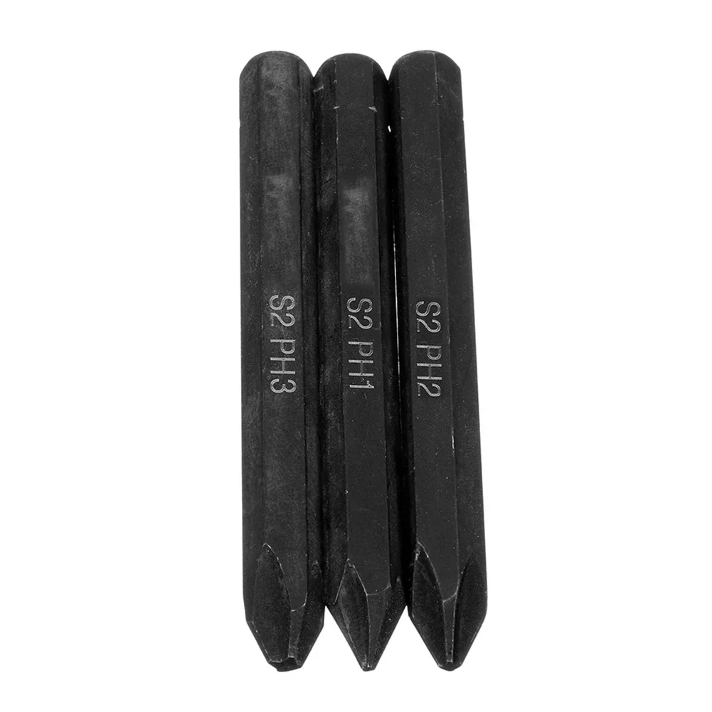 1pc 80mm Alloy Steel Hex Shank Impact Electric Cross Screwdriver Bits Hexagon Shank Screw Driver Bits PH1 PH2 PH3 Hand Tools