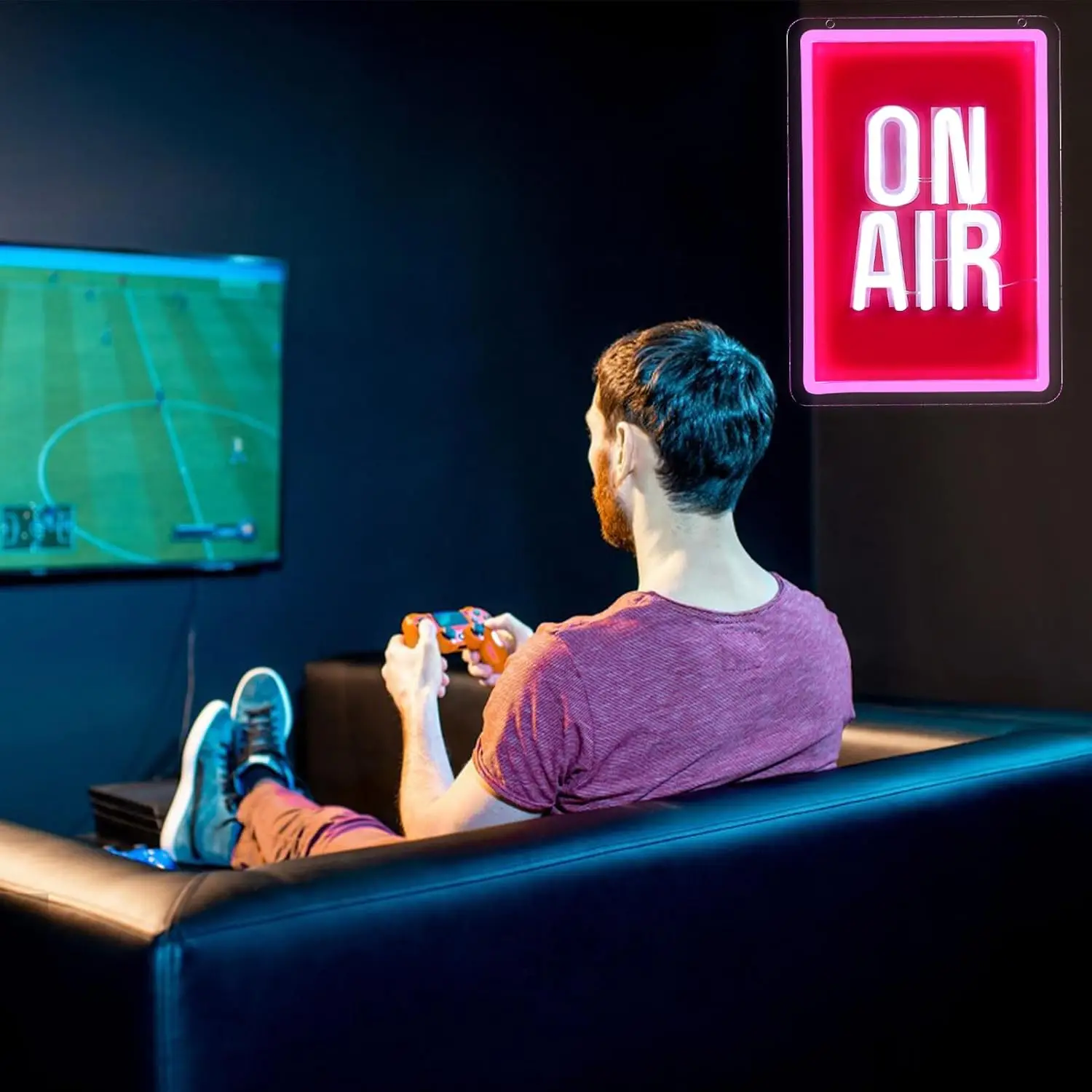 On Air Neon Sign LED USB Neon Light Wall Decor Podcast Studio Streamer Room Radio Recording Studio Live Broadcast Wall Art Gift