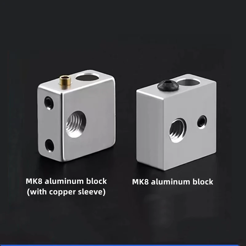 1PCS Reprap Makerbot MK7 MK8 Aluminium Heater Block For Print Head Hot End Heating Block 20*20*10 20x20x10mm For 3D Printer Part view 2