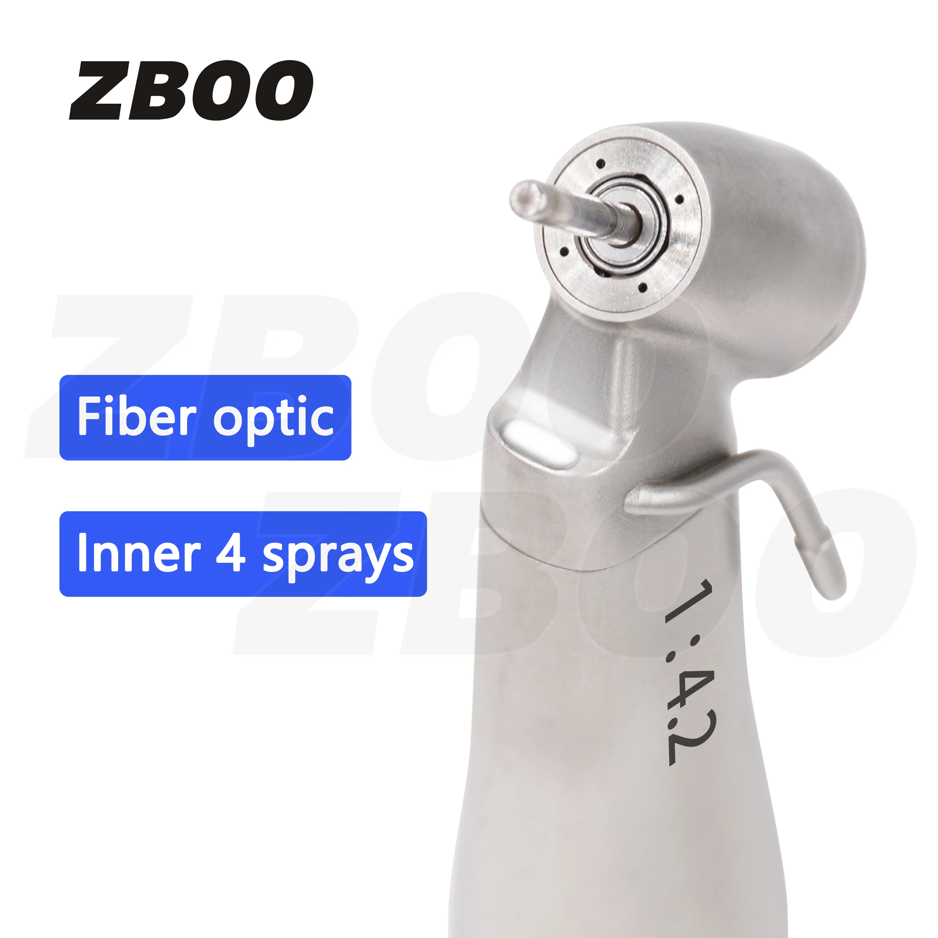 1:4.2 Increasing Slow Speed Z45L Contra Angle Electric Micromotor Dental Handpiece 45 Degree with LED Fiber Optic with Tube