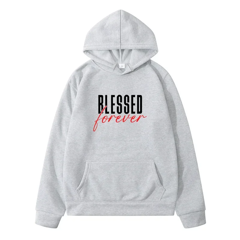 BLESSED Forever Letter Mens Clothes Tracksuit Men Sweater Men Hoodie Women's Sweat-shirt New in Sweatshirts Hoodies Y2k