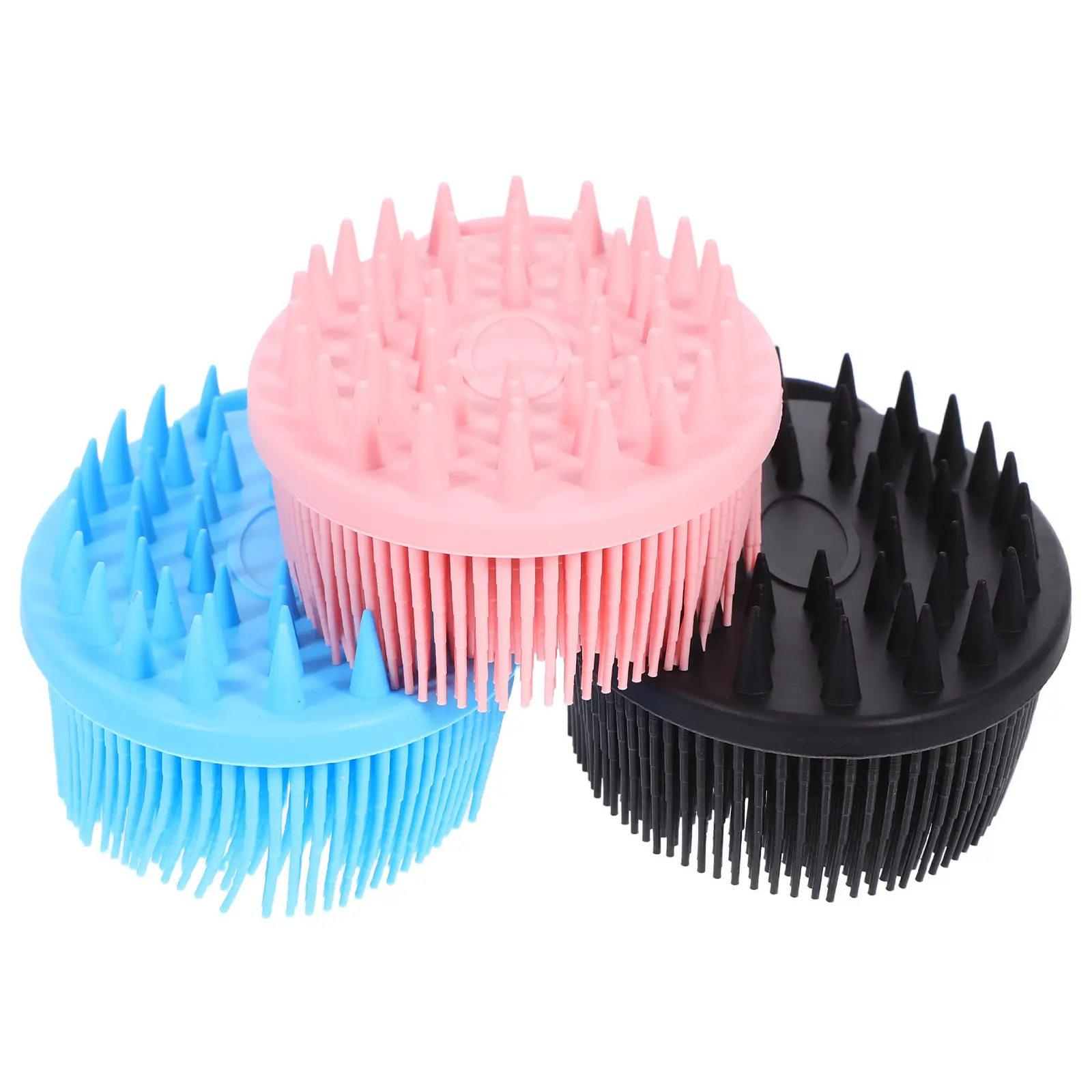 

Набор из 3 силиконовых мочалок для душа: двусторонняя отшелушивающая щетка для тела, нежный инструмент для очищения лица, эргономичная ручка для ежедневного использования