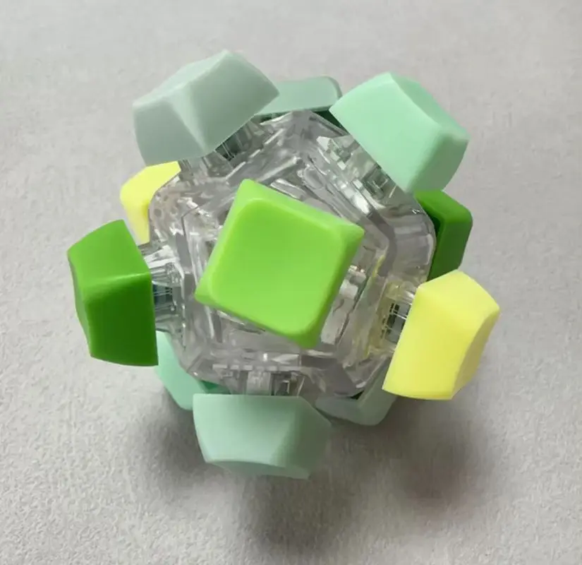 Decompression Button 12 Key Cube Ball Decompression Button Keyboard Ball Fingertip Press Button Axis Tester Toy Surprise image 6