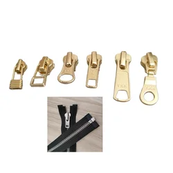 30pcs/Lot 3# 5# DAMSL Auto Lock Ykk Metal Zipper Slider Pull Vintage Gold Silver Jacket Bag Boots Repair Tailor Sewing Accessory