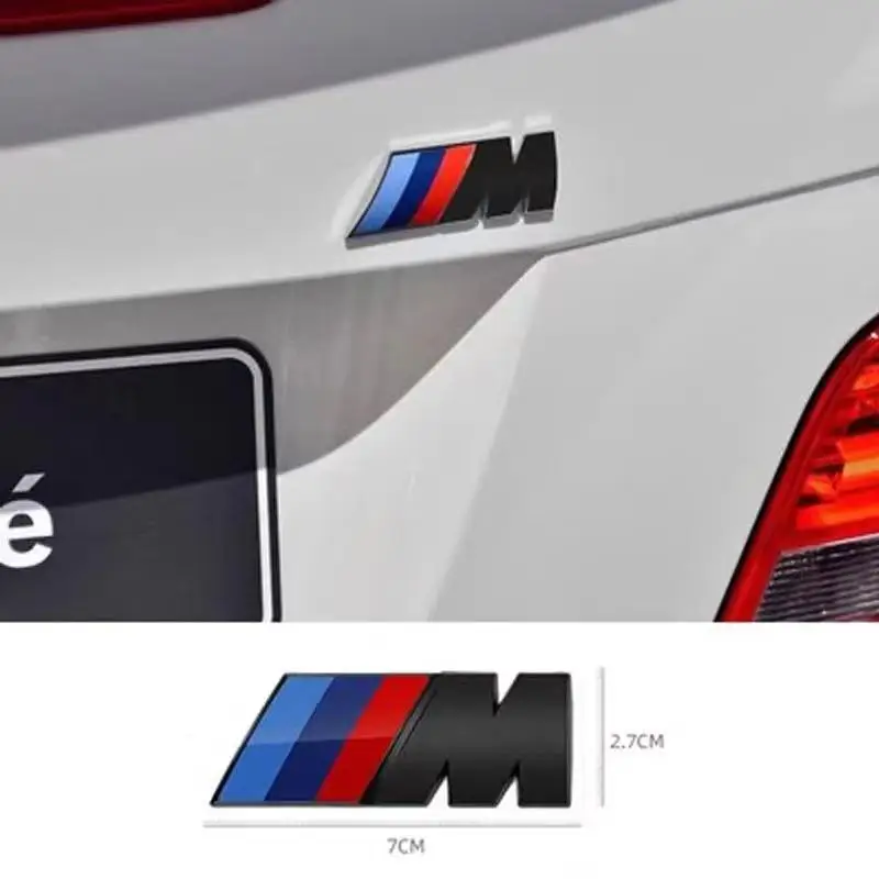 3D ABS M Logo Car Body Side Badge Body Rear Trunk Decor Sticker Car Modification Accessorie For All BMW M Power X1 X3 X5 X7 E71