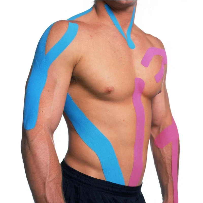 Kinesiologie Tape Atletisch Herstel Elastische Tape Kniebeschermer Spierpijnverlichting Kniebeschermers Ondersteuning Voor Gym Fitness Bandage