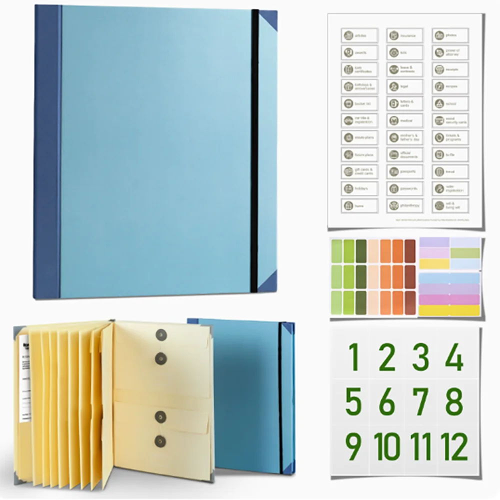 1 Packung Personal Important Papers Document Life Binder/Ordner/Organizer im Etui I Go Missing Document Binder Organizer