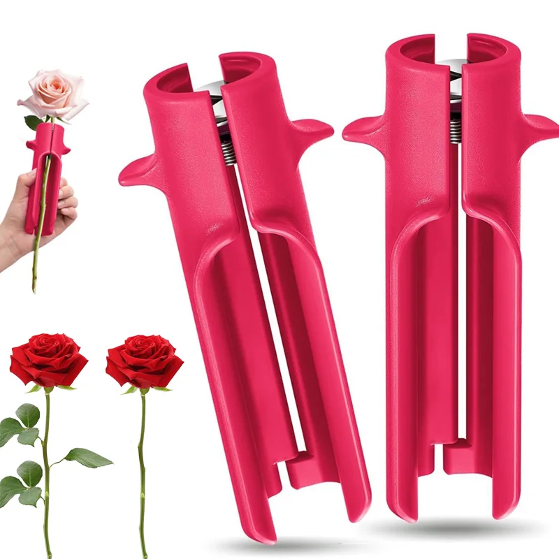 

Rose Thorn Remover Tool Auto Pruner Portable Flower Stem Leaf Cut Remover Pliers for Florist Gardening Bouquet Making