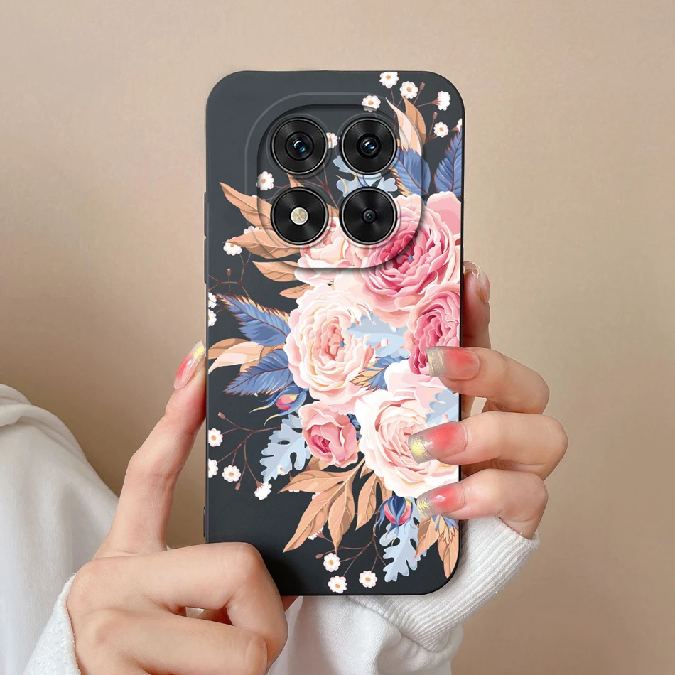 Flower Case For Xiaomi Redmi Note 14 Pro Plus Cover Liquid Silicone Full Protection Back Covers For Redmi Note14 14Pro Phone Bag