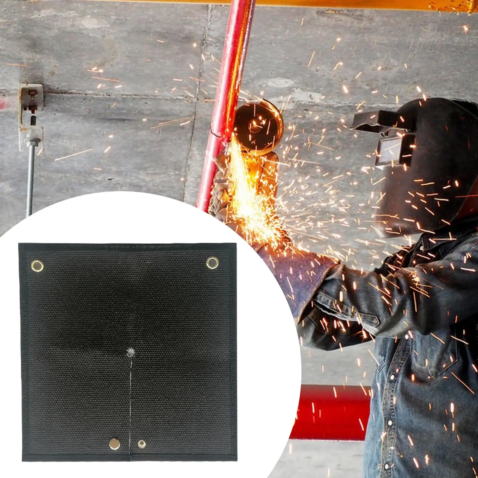 Fire Retardant Welding Mat High Temp Insulation Blanket Reusable Fiberglass Cloth for Grilling