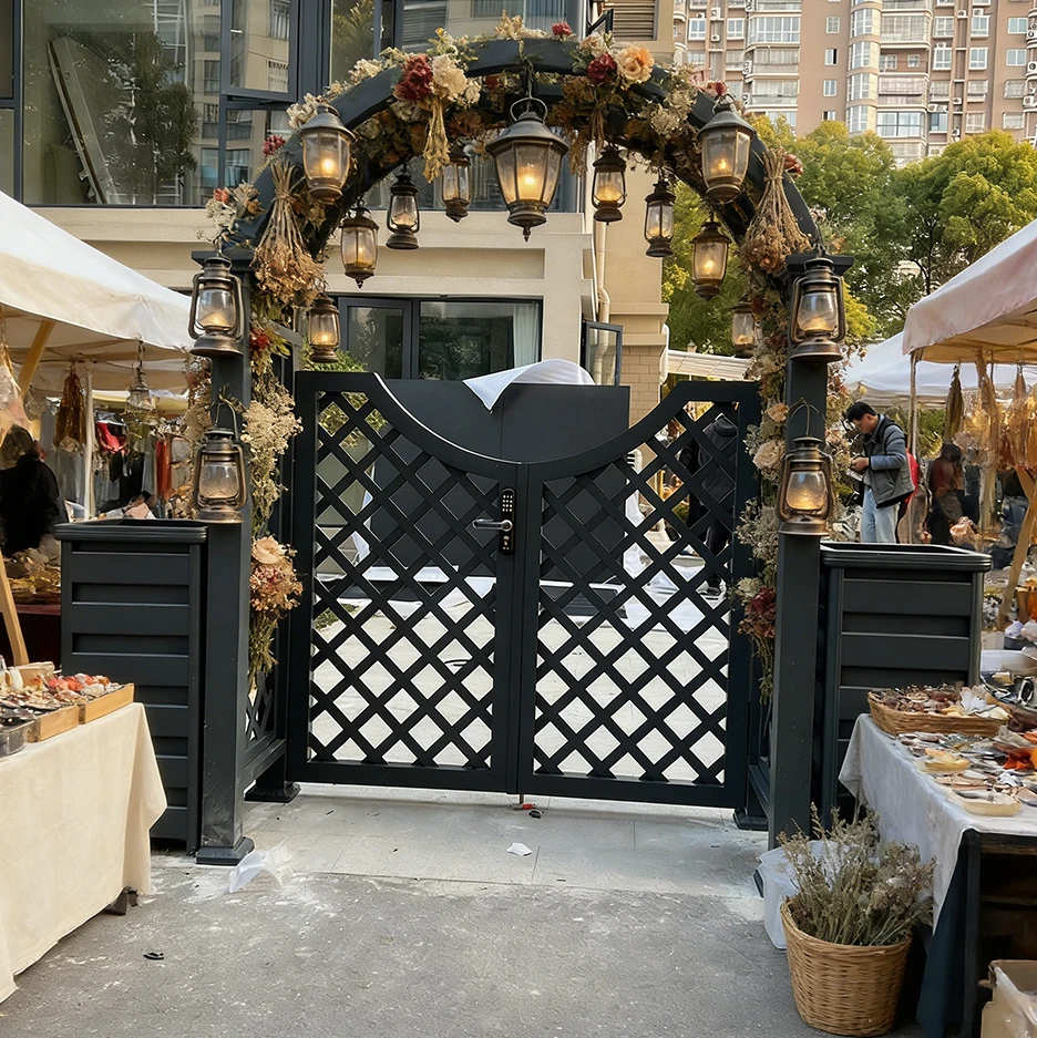 Picture 6: Indoor Arched Trellis for Potted Plants Decorative Room Divider with Planter Boxes for Living Room Greenery
